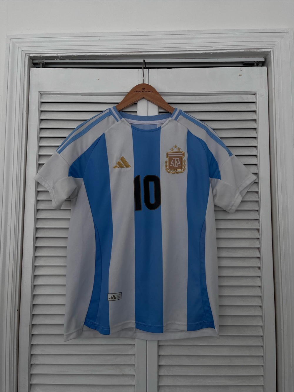 adidas Men’s Argentina Soccer Jersey - Light Blue & White